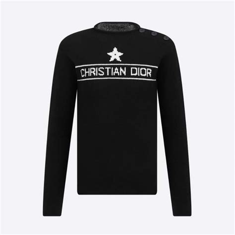 christian dior sveter|black cashmere Dior sweater.